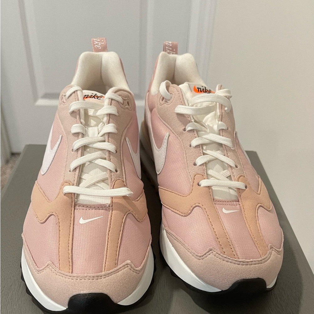 Nike Air Max Dawn "Pink Oxford/Summit White/Black" Women's Shoe.